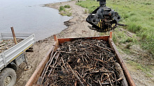 В южной части Байкала заканчивают убирать древесный хлам